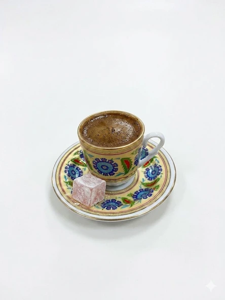 Porselen Kahve Takımı 6 Kişilik | Özel Tasarım | 90 ml ürün görseli 1