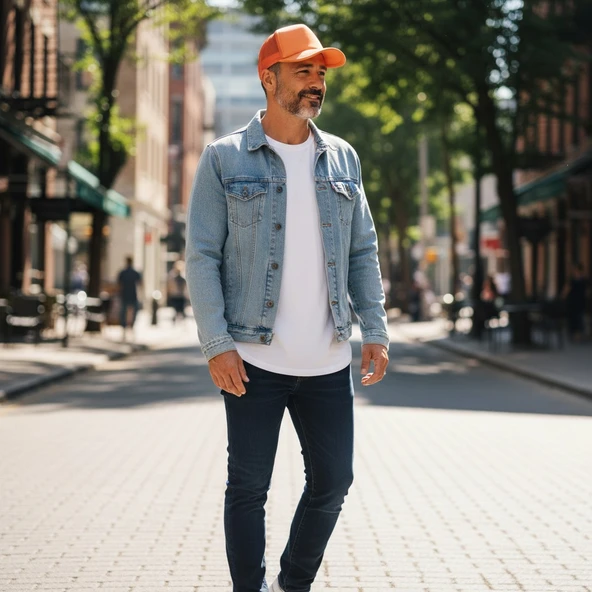 Sunset Breeze Turuncu Fileli Trucker Beyzbol Şapka ürün görseli 1