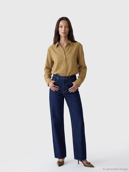 LCW STUDIO Yeşil Loose Fit Kadın Gömlek - Resim 2