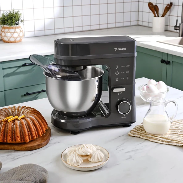 Emsan Maestrochef Stella Hamur Yoğurma Makinesi Space Gray 1500W 5L ürün görseli 1