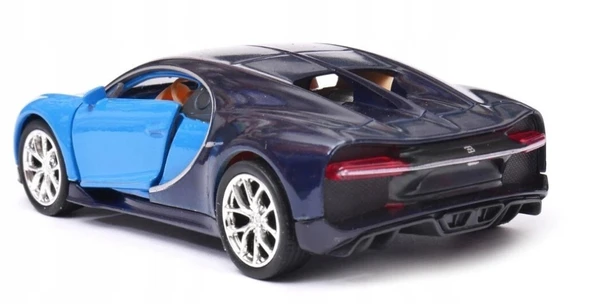 Welly Çek Bırak 12 Cm. BUGATTI CHIRON - MAVİ - Resim 4