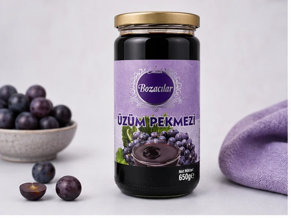 E.Bozacılar Üzüm Pekmezi 650 gr ürün görseli 1