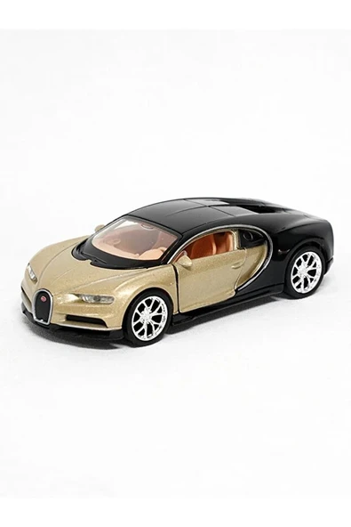 Welly Çek Bırak 12 Cm. BUGATTI CHIRON - SARI ürün görseli 1