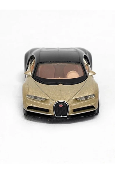 Welly Çek Bırak 12 Cm. BUGATTI CHIRON - SARI - Resim 3