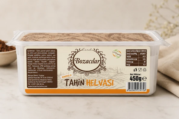 E.Bozacılar Kakaolu Tahin Helvası 450gr ürün görseli 1