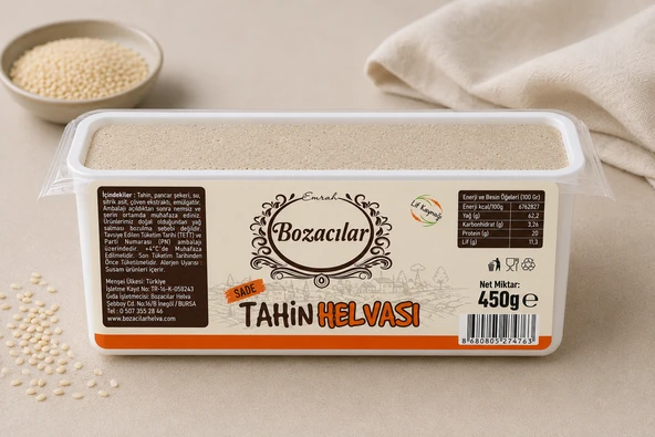 E.Bozacılar Sade Tahin Helvası 450 gr ürün görseli 1