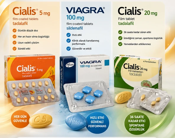 cıalıs 20 mg 4 hap cıalıs 5 mg 28 hap vıagra 100 mg 4hap 33'lü set ürün görseli 1