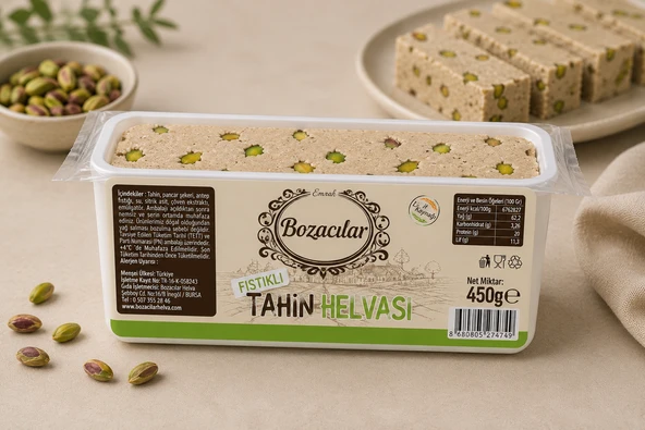 E.Bozacılar A.Fıstıklı Tahin Helvası 450gr ürün görseli 1
