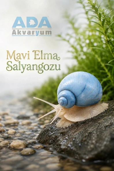 Ada Akvaryum Mavi Elma Sal Yan Go Zu 2 Adet (yosun Yiyici) ürün görseli 1