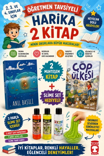TİMAŞ 2,3. ve 4.Sınıflar İçin Balino-Çöp Ülkesi (SLİME SET HEDİYELİ) ürün görseli 1