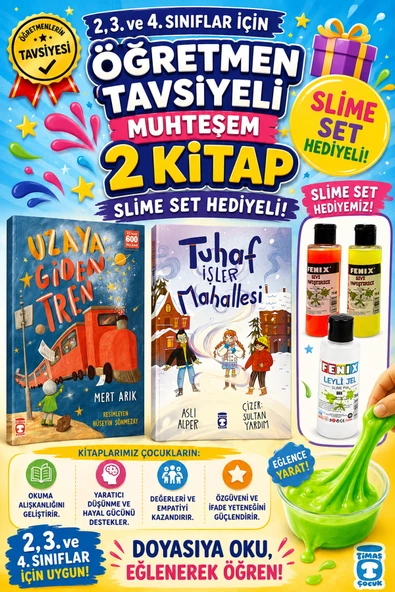 TİMAŞ 2,3. ve 4.Sınıflar İçin Uzaya Giden Tren -Tuhaf İşler Mahallesi (SLİME SET HEDİYELİ) ürün görseli 1