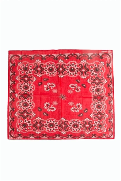 Çiçek Desenli Bandana 50*50 - Resim 2