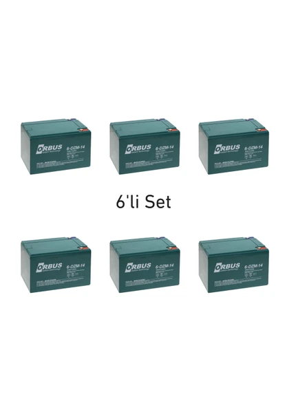 ELEKTRİKLİ BİSİKLET AKÜSÜ 12V 14AH --6 ADET SET ürün görseli 1