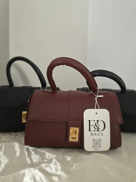 Bordo Mini El Çantası - Resim 2