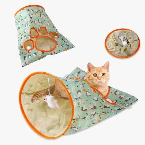 Hışırtılı Kedi Oyun Tüneli Çantası ürün görseli 1