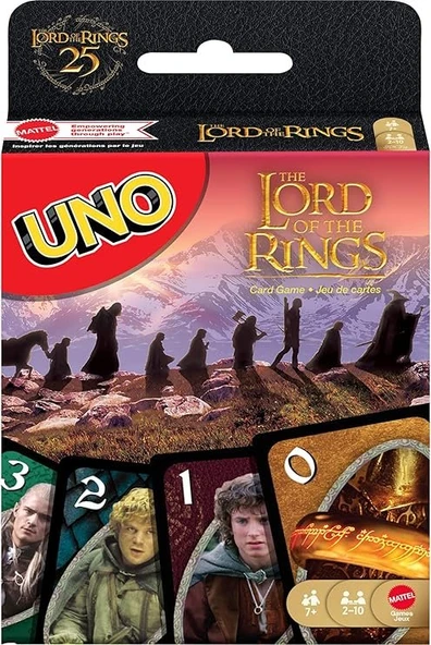 Mattel Games UNO Lord of the Rings Kart Oyunu - Yüzüklerin Efendisi Özel Seri ürün görseli 1