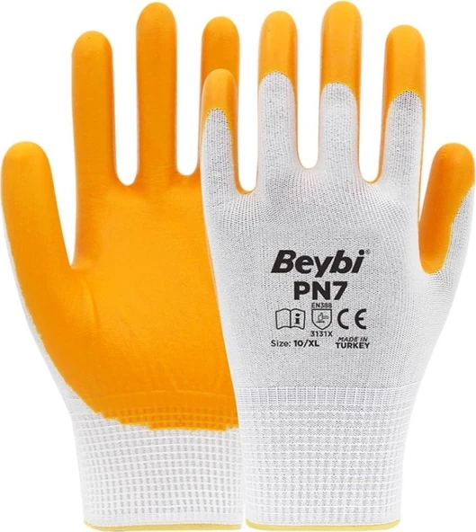 Beybi Pn7 Yarı Nitril Kaplama Polyester Eldiven 10/xl 1 Çift ürün görseli 1