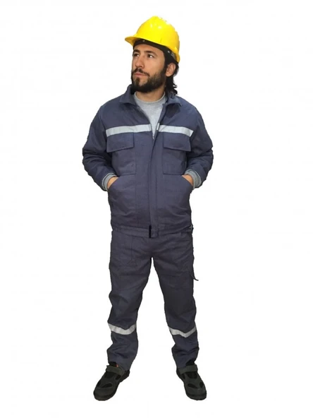 İş Takımı (mont+pantolon) Reflektörlü %100 Pamuk ürün görseli 1