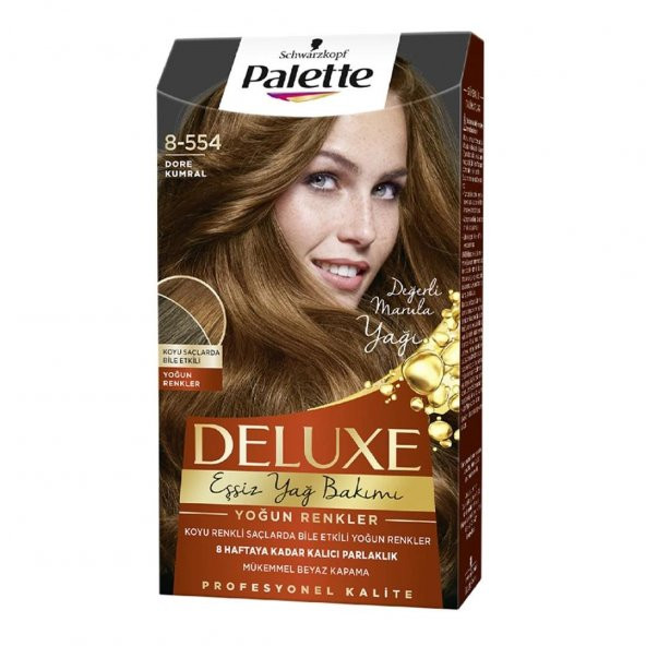 Palette Deluxe Kit Saç Boyası  8-554 Dore Kumral ürün görseli 1