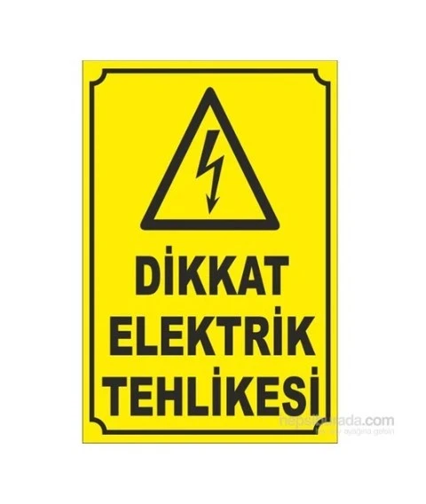 Dikkat Energy Tehlikesi Uyarı Levhası Büyük Boy 30*20cm ürün görseli 1
