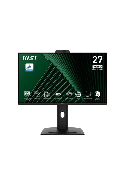 MSI 27" IPS PRO MP275QPDG 1MS 100HZ HDMI-DP TYPEC Pivot Kurumsal Monitör 2560x1440 ürün görseli 1