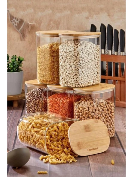 Cooker Borosilikat Cam Kavanoz 17 cm 1 Adet ürün görseli 1