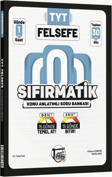 TYT Felsefe Sıfırmatik Konu Anlatımlı Soru Bankası Ders Platosu ürün görseli 1