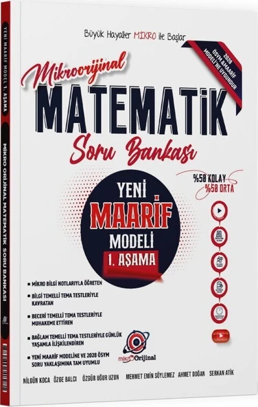 TYT Matematik Maarif Modeli 1. Aşama Soru Bankası Orijinal Mikro ürün görseli 1