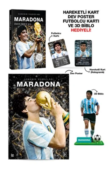 Maradona - Sahanın Yıldızları - 3D Biblo Hediyeli! ürün görseli 1