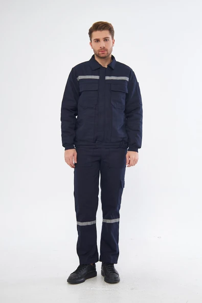 İş Takımı 7/7 Gabardin %100 Pamuk Kapitoneli Reflektörlü ürün görseli 1