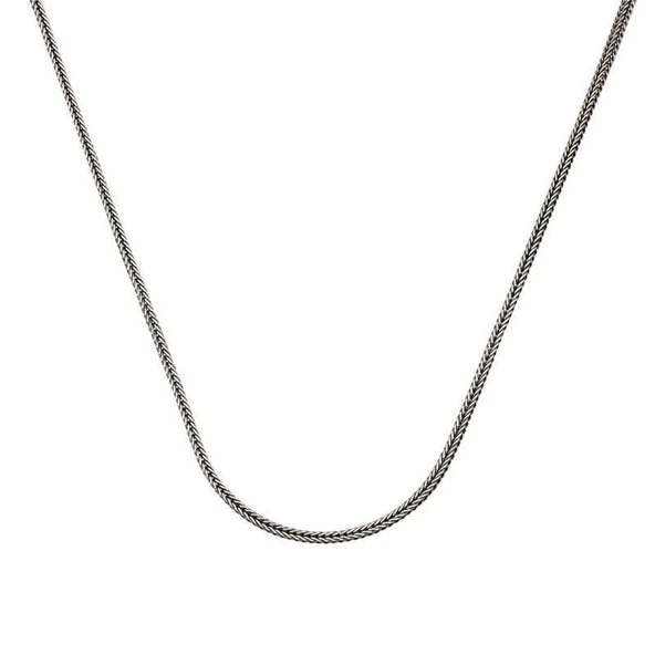 ​Gümüş 2 mm Tilki Kuyruğu 55 Cm Zincir ürün görseli 1