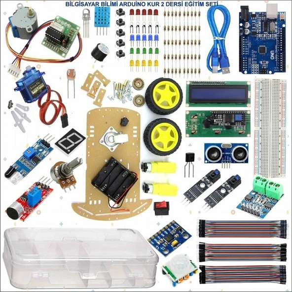 Arduino Bilgisayar Bilimi Kur 2 Dersi Eğitim Seti ürün görseli 1