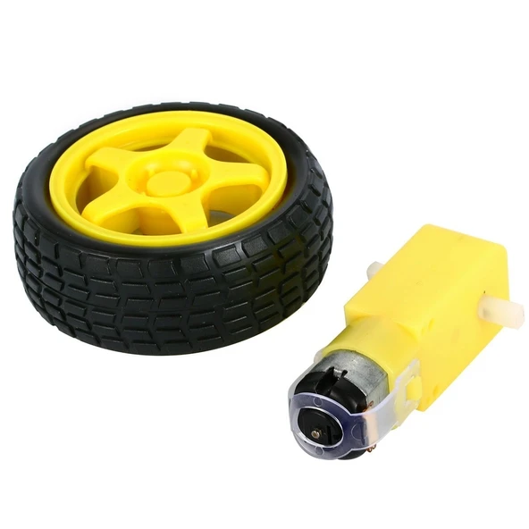 Redüktörlü Motor (6V-250RPM) + Tekerlek Kiti ürün görseli 1