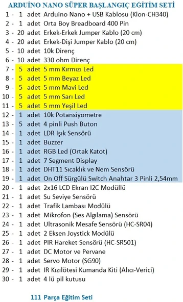 Arduino Nano Süper Başlangıç Seti - Resim 2