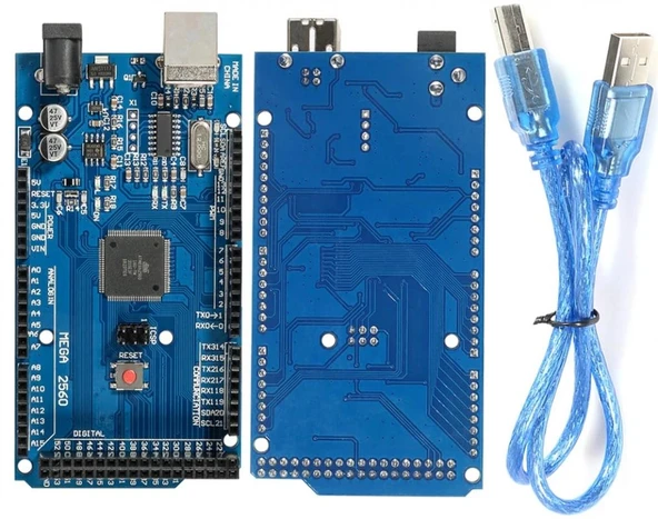 Arduino MEGA 2560 R3 Klon + USB Kablo - (USB Chip CH340) ürün görseli 1
