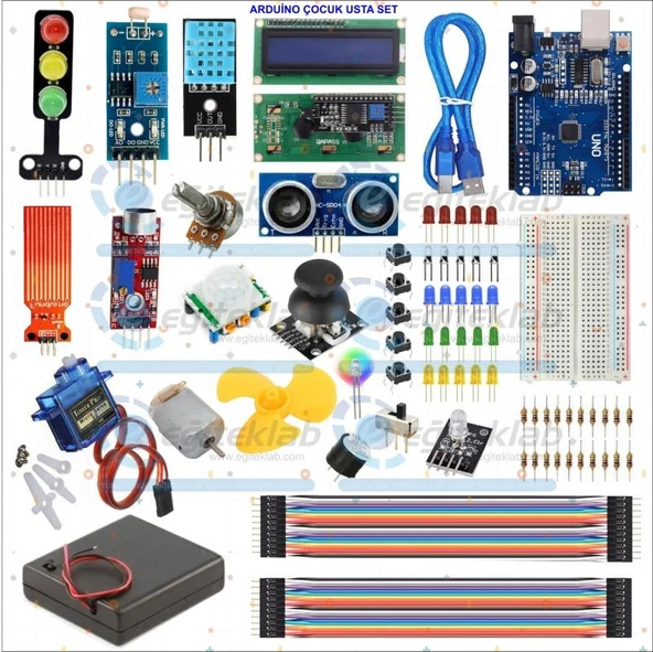 YENİ ROBOTİK KODLAMA ARDUİNO ÇOCUK USTA PROFESYONEL EĞİTİM SETİ ürün görseli 1