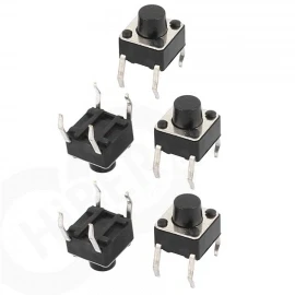 5 adet Push Buton 6x6x5 mm 4 pin buton ürün görseli 1
