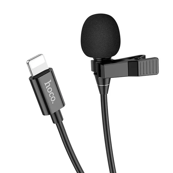 Nevamel HOCO L14 iPhone Lightning Kablolu Profesyonel Yayıncı Yaka Mikrofonu 2mt-(5775) ürün görseli 1