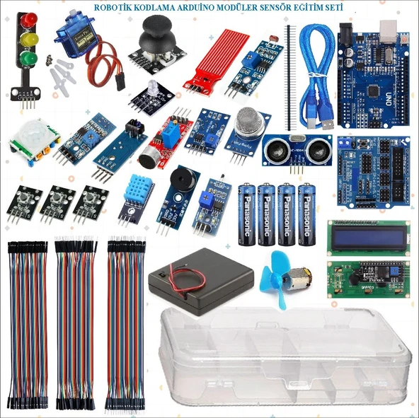 Robotik Kodlama Arduino Modüler Sensör Eğitim Seti ürün görseli 1