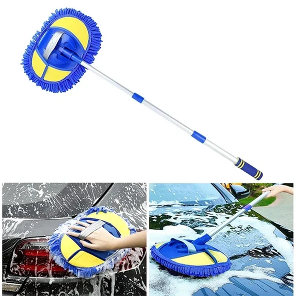 Nevamel ALLY Mikrofiber Dönebilen Püsküllü Araba Yıkama Ve Temizleme Fırçası-(5775) ürün görseli 1