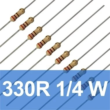 10 adet 330 ohm Direnç (1/4 Watt) ürün görseli 1