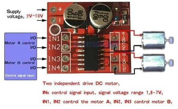 MX1508 DC Motor Sürücü Modülü - Resim 2