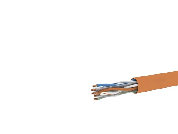 Cat6 U/Utp Dış Mekan Ethernet Kablosu Cu Hffr 23 Awg 305 M - Turuncu ER6004 ürün görseli 1