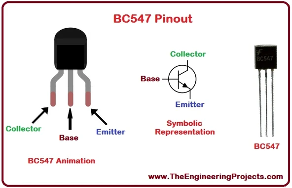 5 adet BC 547 NPN Transistör ürün görseli 1