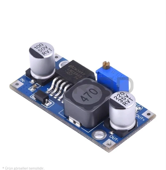 LM2596 Ayarlanabilir Voltaj Düşürücü Regülatör Kartı (4-35V ile 1.25-30V) ürün görseli 1