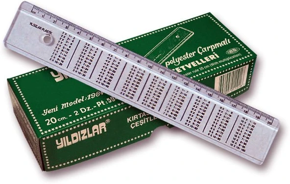 Beş Yıldızlar Standart Cetvel Çarpım Tablolu 20 Cm 011 ürün görseli 1