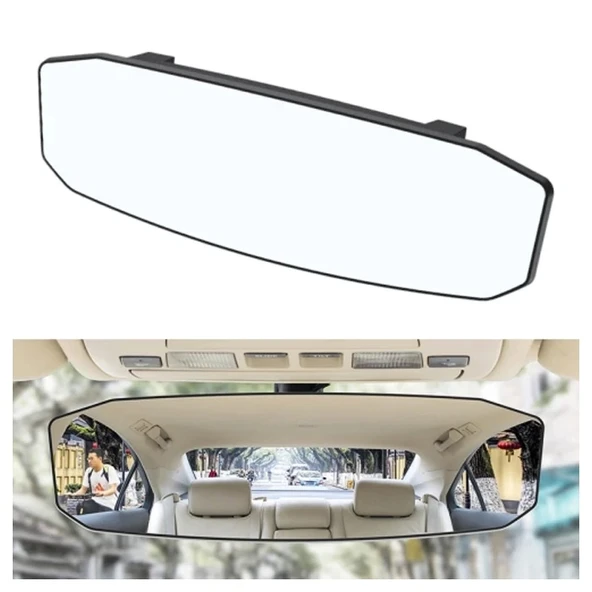 Nevamel ALLY SD-2415 Kavisli Dışbükey Geniş Açılı Araç Dikiz Aynası 299x90mm-(5775) ürün görseli 1