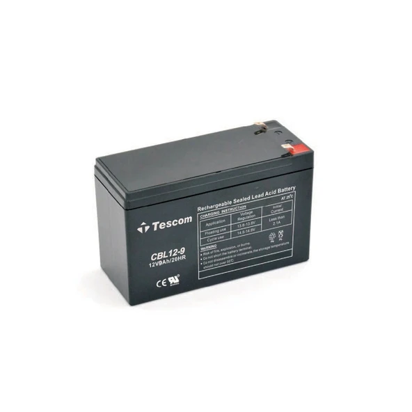 Nevamel® TESCOM Combatt CBL12-9 12V 9Ah Bakımsız  Kuru Akü. UPS için Uygundur. (100012238)(1923) ürün görseli 1