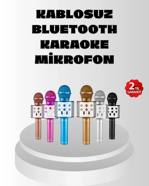 Nevamel Kablosuz Bluetooth Karaoke Mikrofon  Yankı Efektli ürün görseli 1