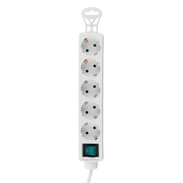 Nevamel® S-LINK SPG-F05 5 Soket Akım Korumalı Priz 1.5Mt Kablo 306 Joule (Beyaz)(1923) ürün görseli 1